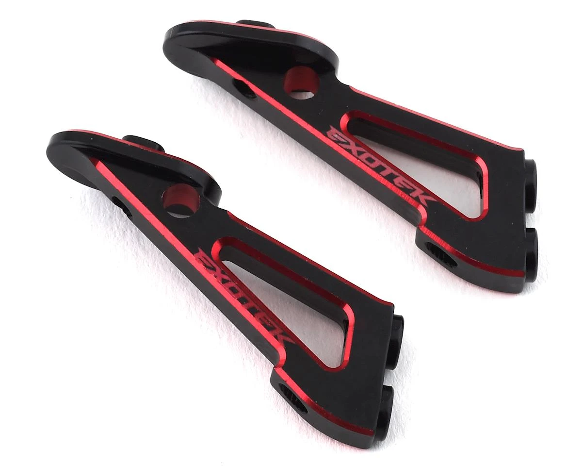 EXOTEK RB7 Aluminum Wing Mounts (Black/Red) (2) 3 EXOTEK RB7 Aluminum Wing Mounts (Black/Red) (2)