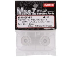 Kyosho Mini-Z AWD Multi Wheel (White) (2) (Wide/+1.0 Offset) -Blade shop kyomdh100w w1 2