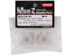 Kyosho Mini-Z Rays RE30 Multi Wheel II (White) (2) (Wide/+3.0 Offset) -Blade shop kyomzh131w w3 2