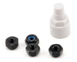 Kyosho Steel Wheel Nut Set W/Wrench (Black) (4)