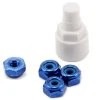 Kyosho Aluminum Wheel Nut Set W/Wrench (Blue) (4) -Blade shop kyomzw13bl