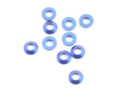 Kyosho 3x6mm Blue Aluminum Tapered Washers (10)