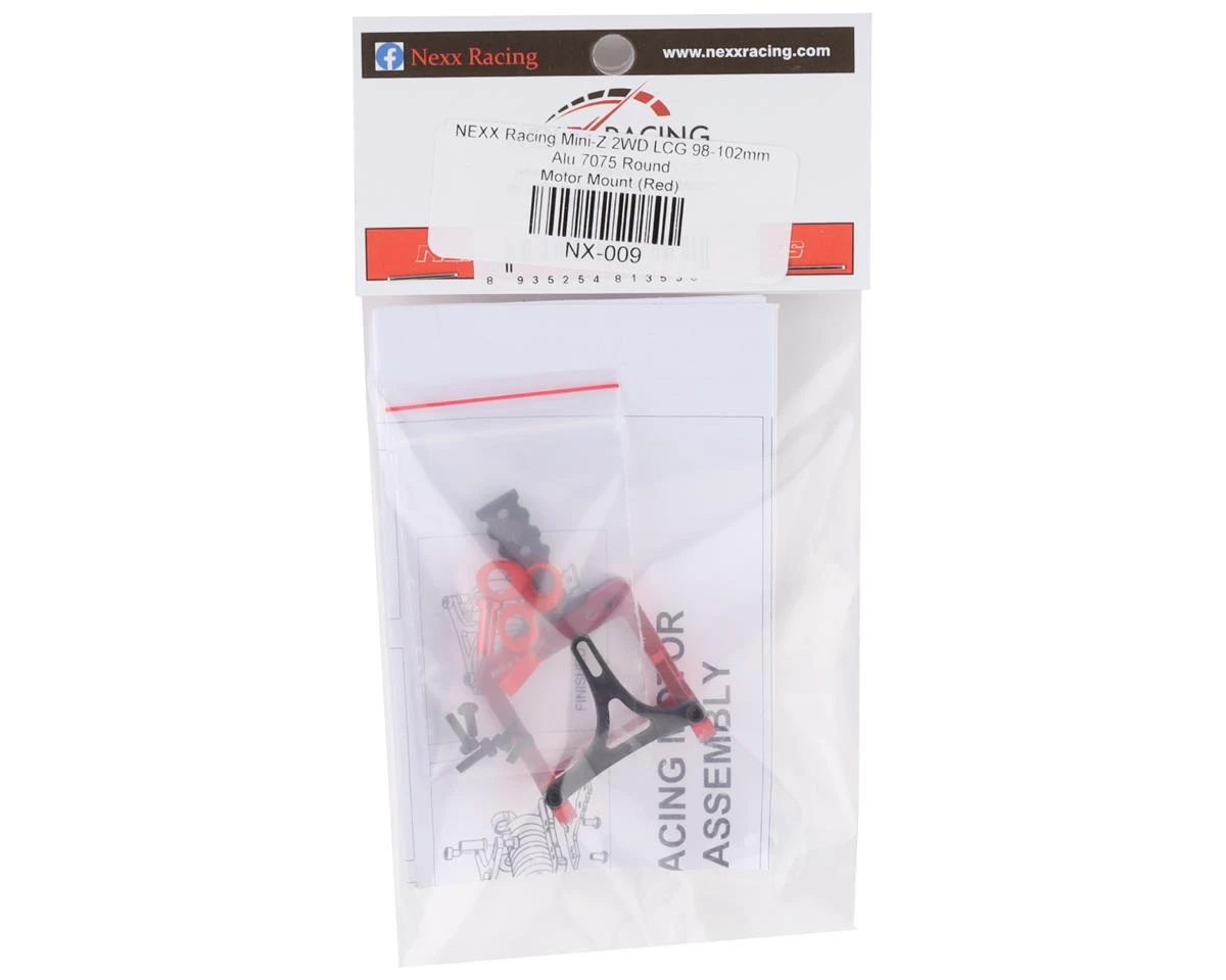 NEXX Racing Mini-Z 2WD LCG 98-102mm Aluminum Round Motor Mount (Red) 4 NEXX Racing Mini-Z 2WD LCG 98-102mm Aluminum Round Motor Mount (Red) - Image 2