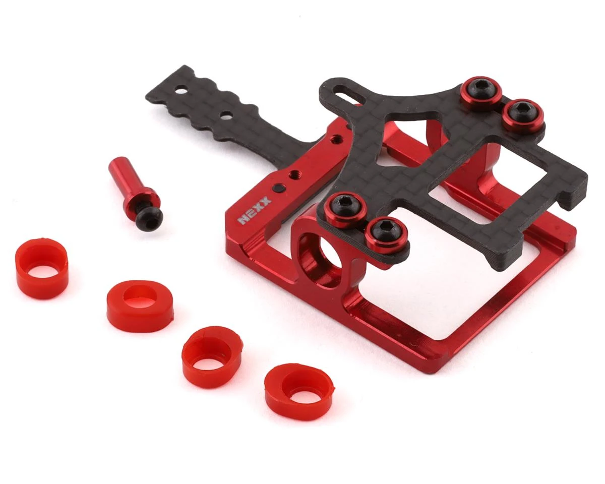 NEXX Racing Aluminum Square Motor Mount For 90-94mm RM (Red) 3 NEXX Racing Aluminum Square Motor Mount For 90-94mm RM (Red)