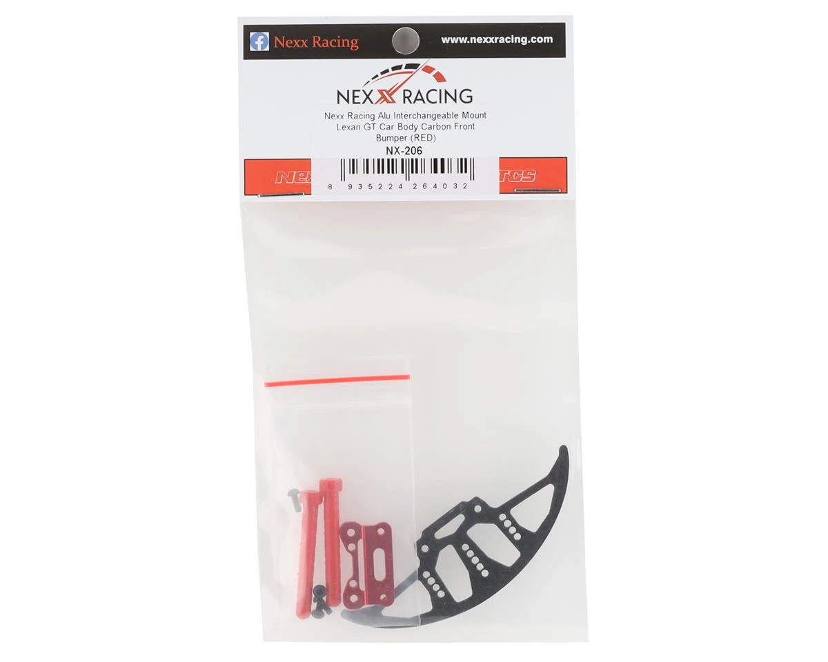 NEXX Racing Mini-Z Aluminum/Carbon Front GT Car Bumper (Red) 4 NEXX Racing Mini-Z Aluminum/Carbon Front GT Car Bumper (Red) - Image 2