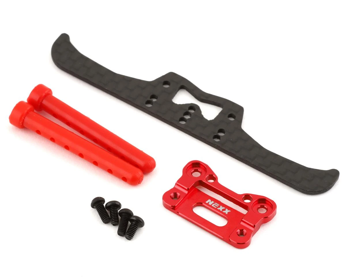 NEXX Racing Mini-Z Aluminum/Carbon Front Pancar Bumper (Red) 3 NEXX Racing Mini-Z Aluminum/Carbon Front Pancar Bumper (Red)