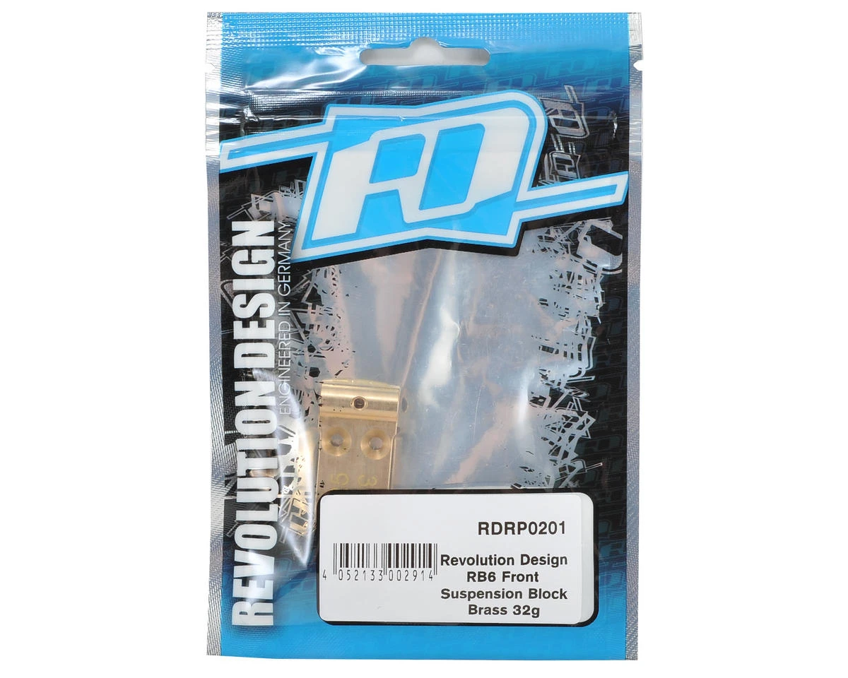 Revolution Design Brass RB6 Front Suspension Block (32g) 4 Revolution Design Brass RB6 Front Suspension Block (32g) - Image 2